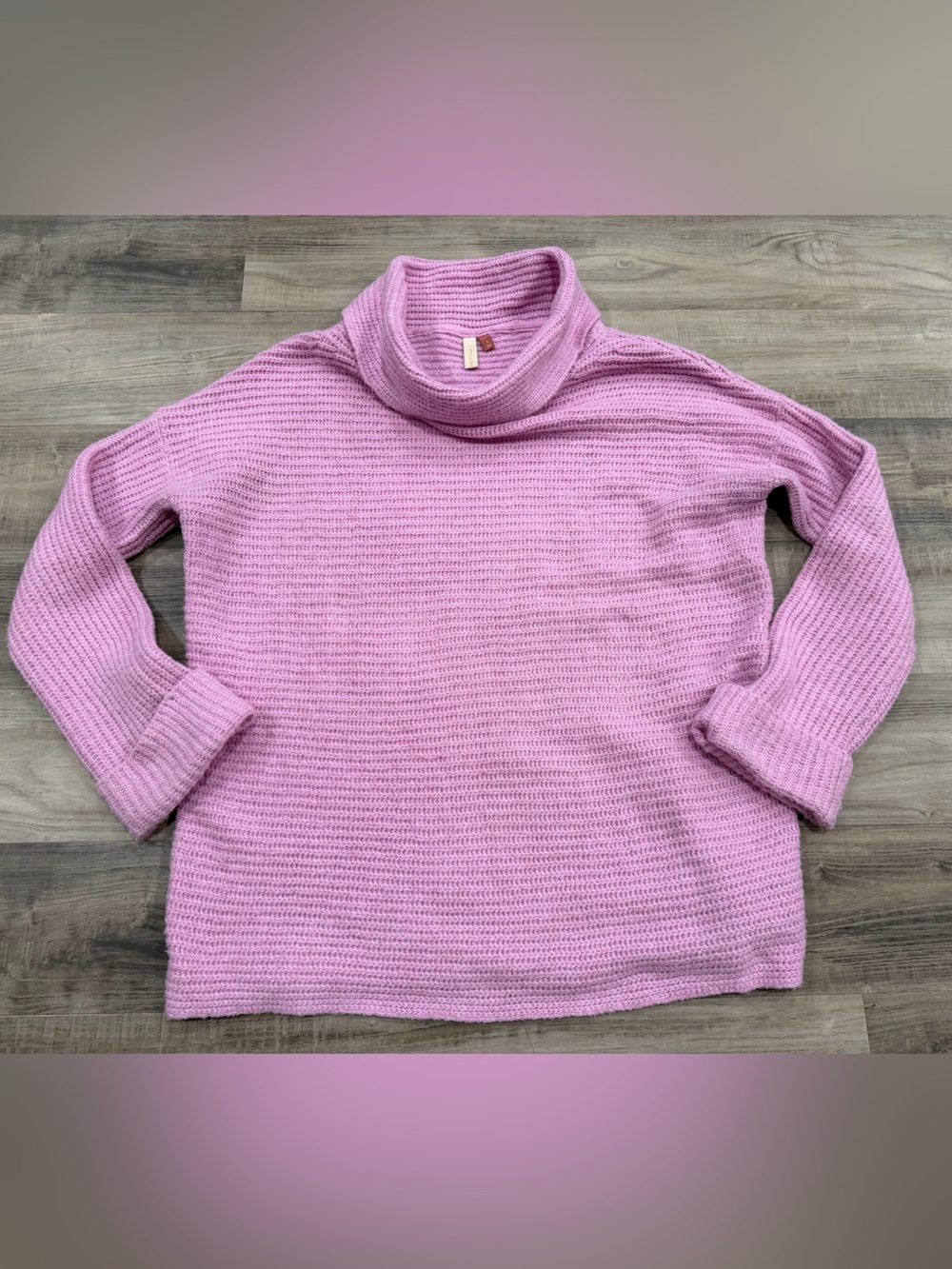 Pilcro by Anthropologie Lilac Textured Turtleneck Sweater